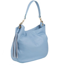 Load image into Gallery viewer, Stella Light Blue Leather Crossbody Bag
