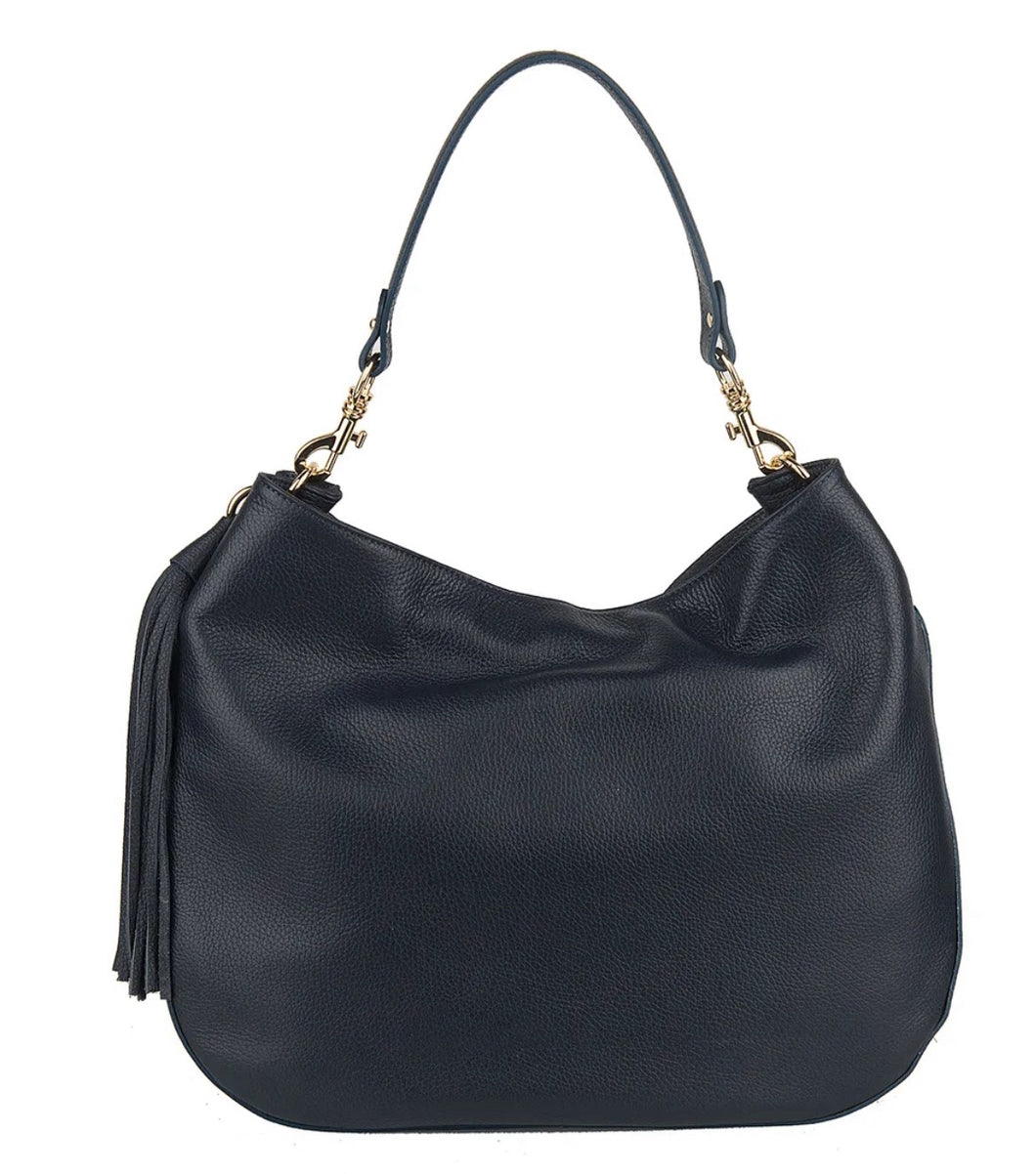 Stella Black Leather Crossbody Bag