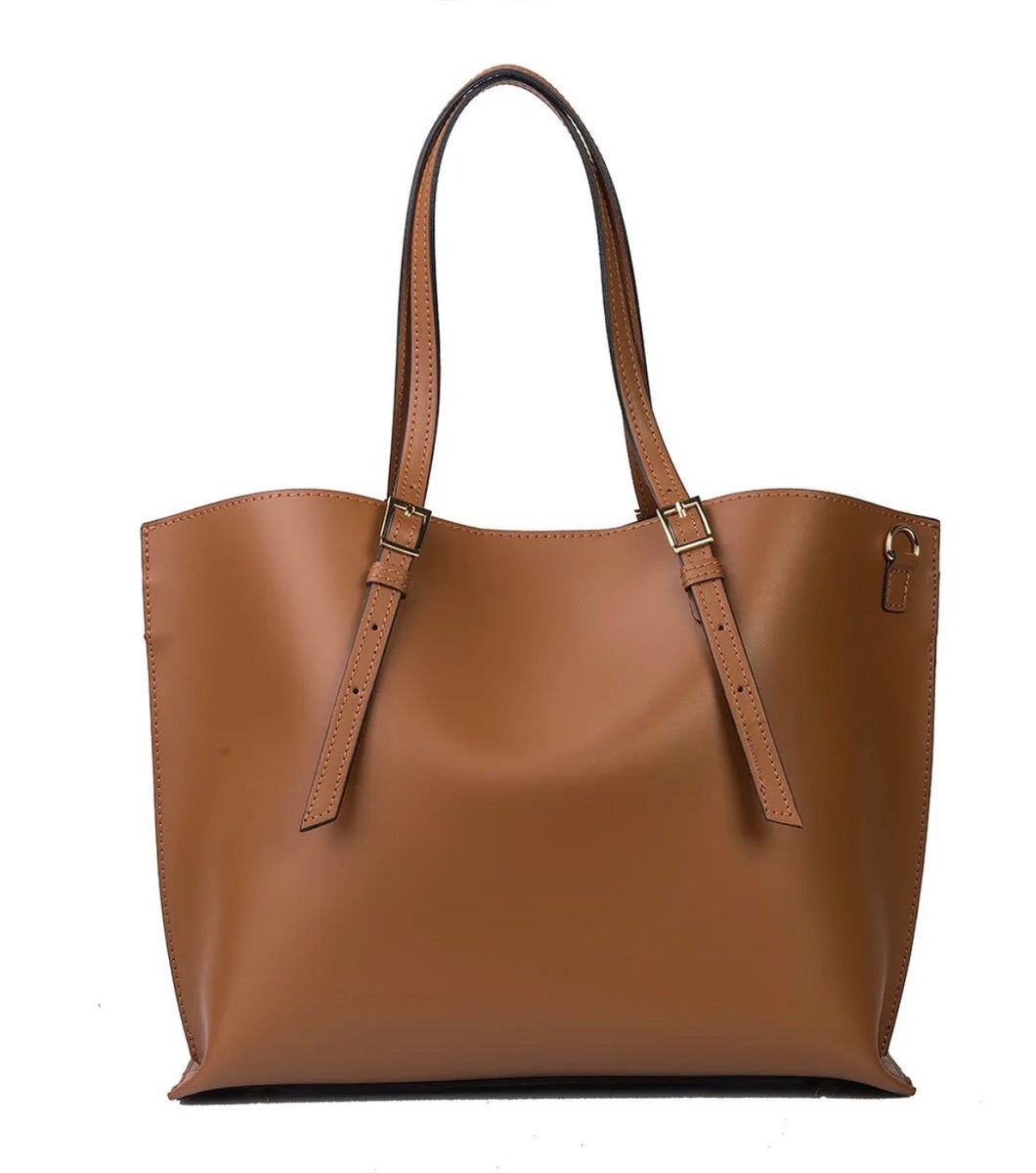 Bibi Cognac Leather Hand Bag