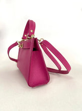 Load image into Gallery viewer, Lolita Fuchsia Leather Crossbody Handbag
