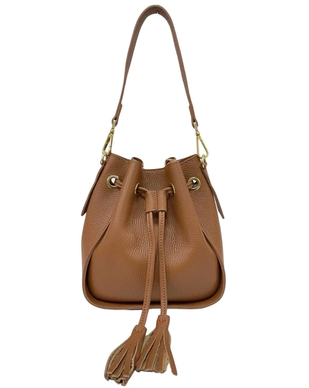Lily Cognac Leather Hand Bag