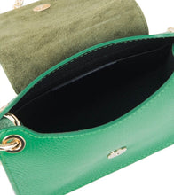 Load image into Gallery viewer, Burano Green Horsebit Leather Crossbody HandBag
