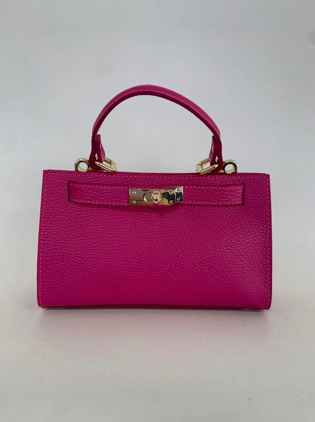 Lolita Fuchsia Leather Crossbody Handbag