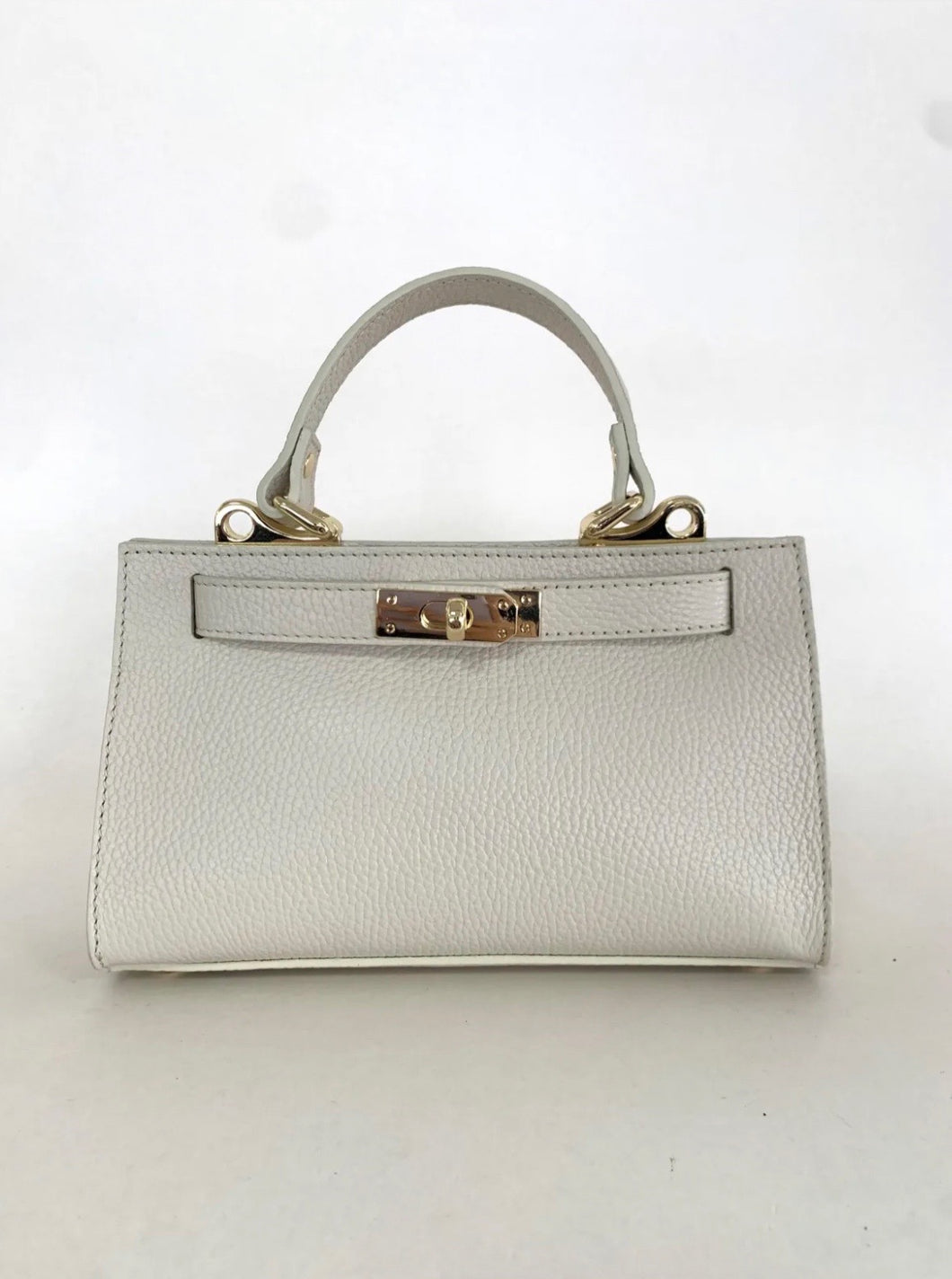 Lolita Ivory Leather Crossbody  Handbag