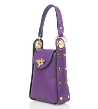 Load image into Gallery viewer, Betty Purple Leather Phone Bag
