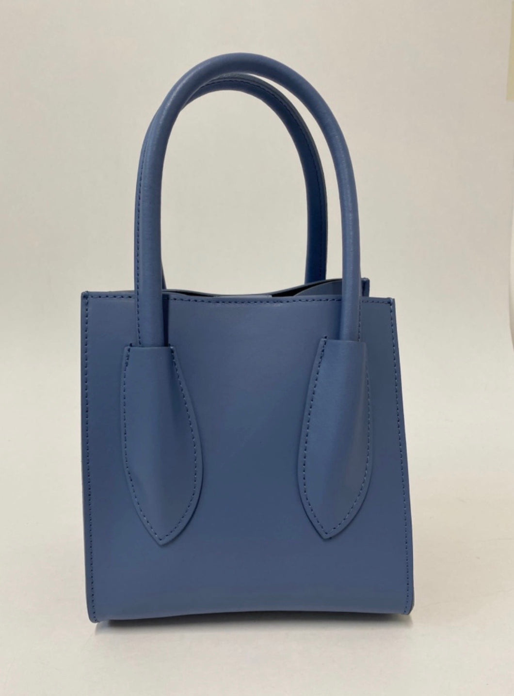 Celina Light Blue Leather Hand Bag