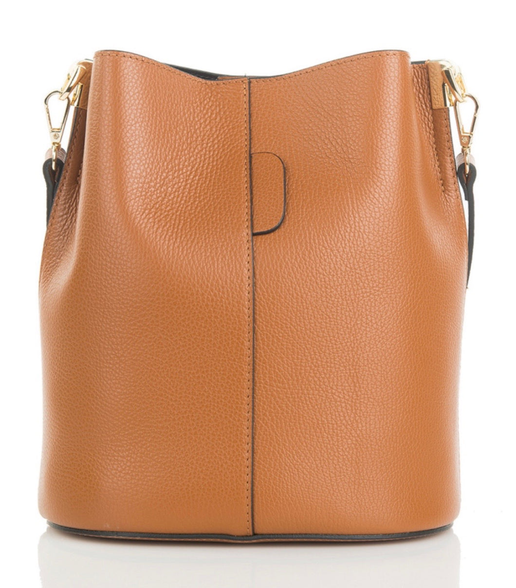 Katie Cognac Leather Hand Bag
